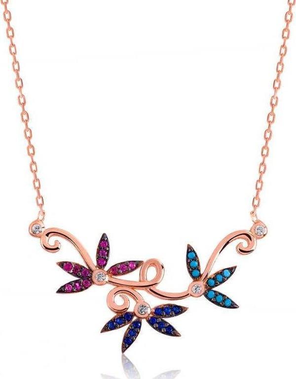 925 Ayar Gümüş Sevgi Dalı Kadın Gümüş Kolye - Image 1