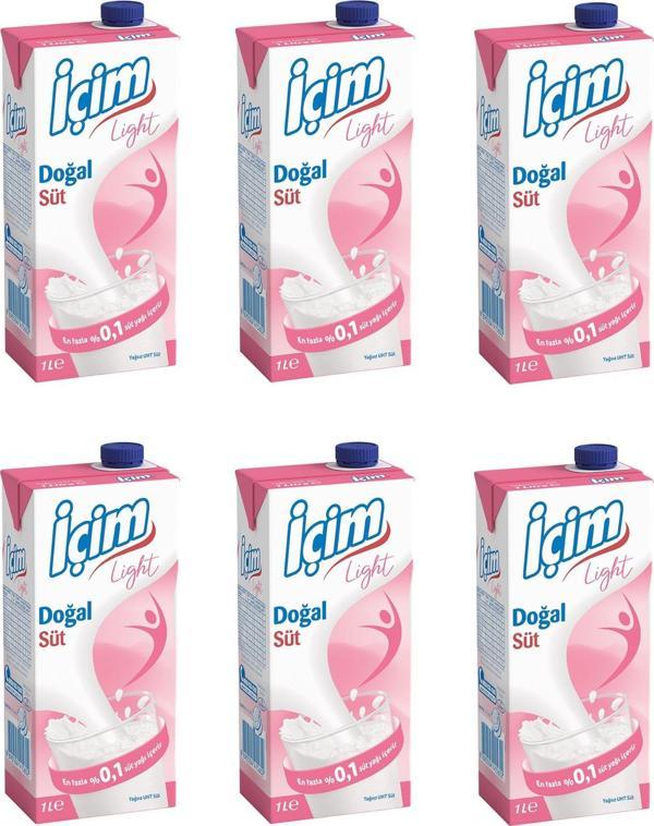İçim Light Süt 1 Lt X 6 Adet - Image 1