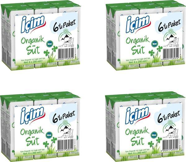 İçim Organik Süt 200 Ml X 24 Adet - Image 1