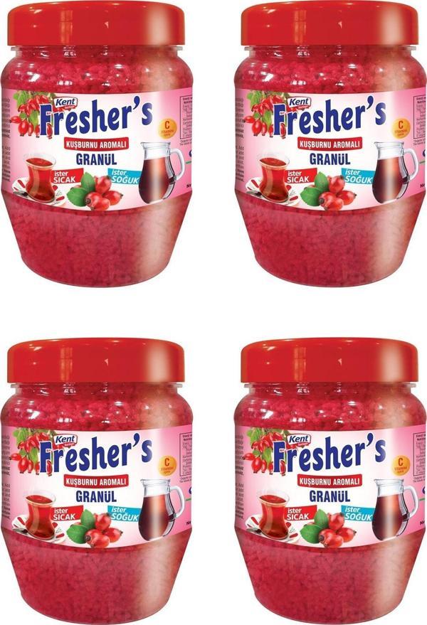 Kent Boringer Fresher's Kuşburnu Aromalı Granül İçecek 300 Gr X 4 Adet - Image 1