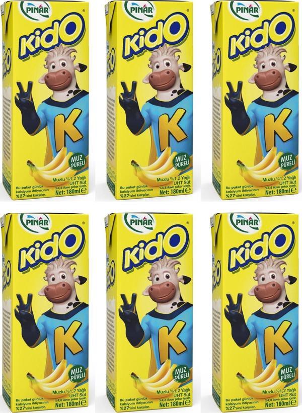 Pınar Kido Muzlu Süt 180 Ml X 6 Adet - Image 1