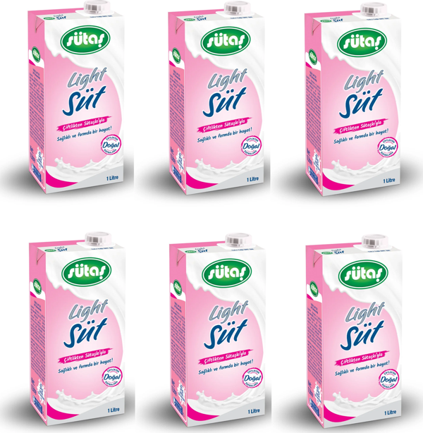 Sütaş Light Süt 1 Lt X 6 Adet - Image 1