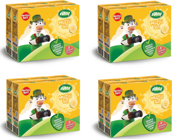 Sütaş Muzlu Süt 180 Ml X 24 Adet - Image 1