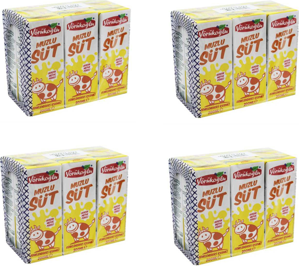 Yörükoğlu Muzlu Süt 180 Ml X 24 Adet - Image 1