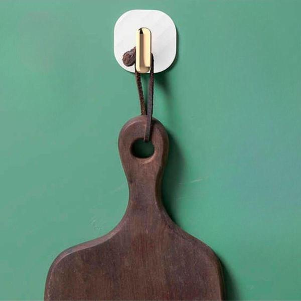 2Li Yapışkanlı Retro Askılık Dolap Kapak Kulpu Beyaz (4172) Bernami Yeni - Image 1