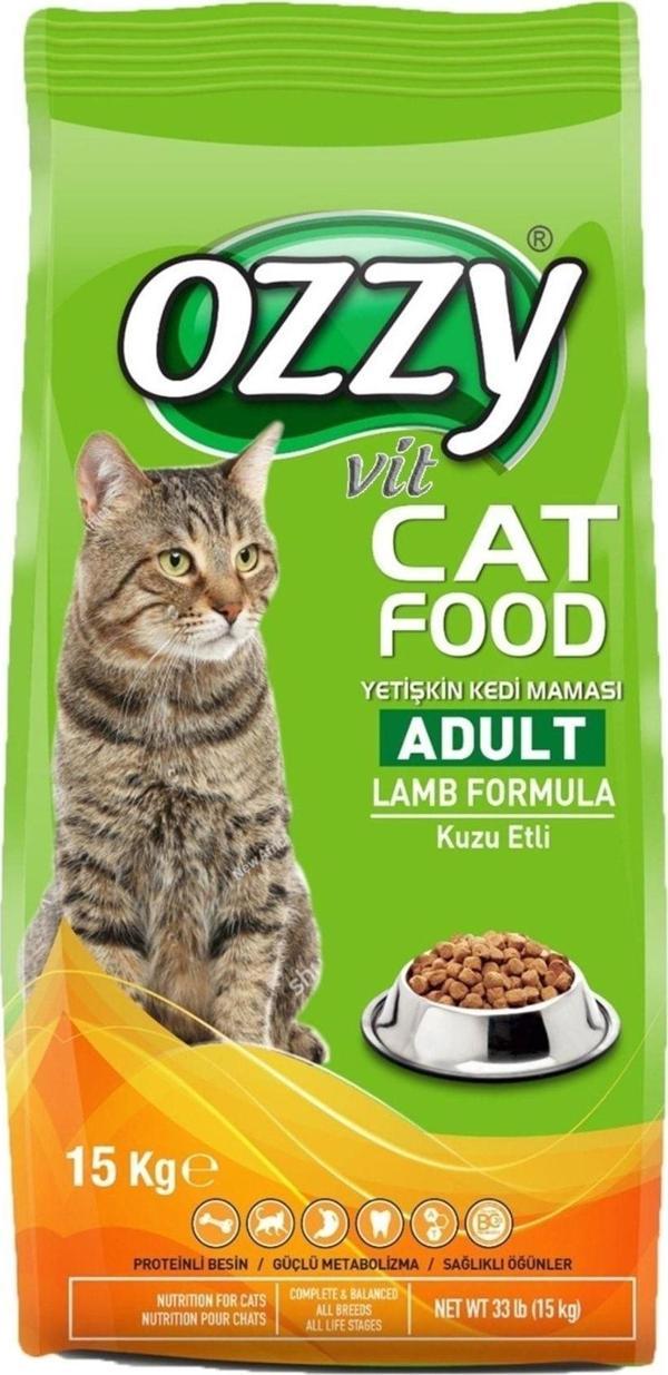 Ozzy Kuzu Etli Yetişkin Kedi Maması 15 Kg - Image 1