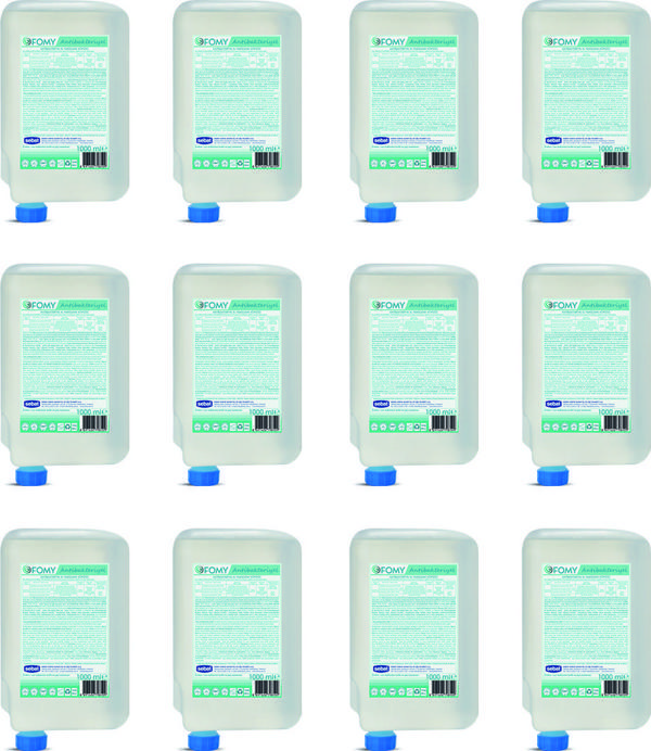 FOMY Antibakteriyel Köpük Sabun Kartuşu Güvenli Derinlemesine Temizlik 12 x 1000ml - Image 1