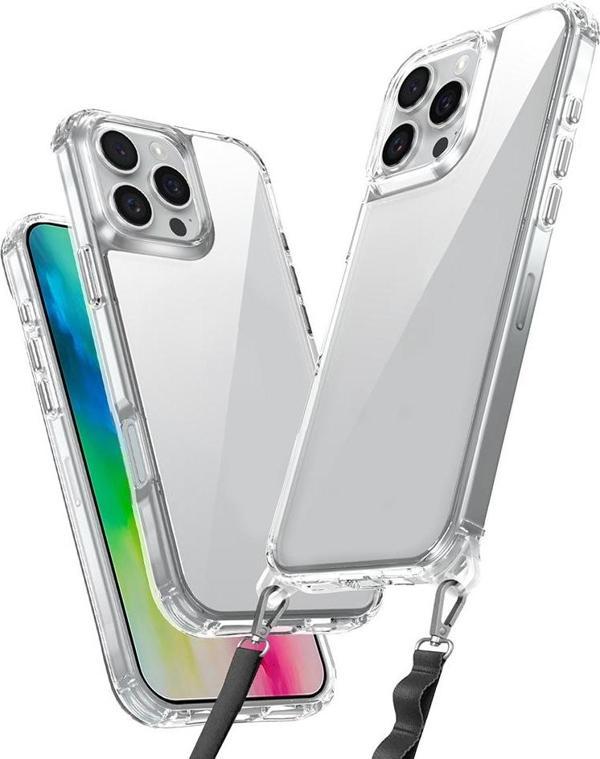 Apple iPhone 16 Pro Max Kılıf Airbagli Takılabilir Askı Aparatlı Zore Snap Silikon Kapak - Image 1
