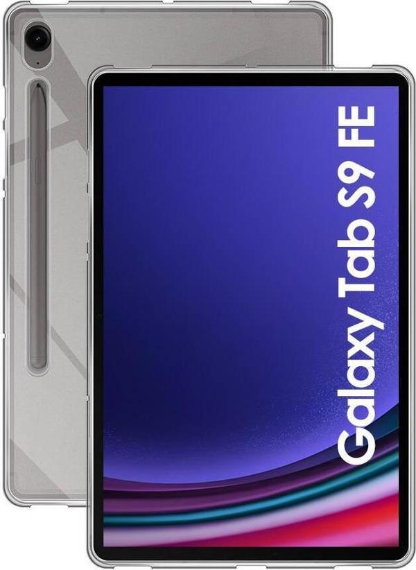 Samsung Galaxy Tab S9 FE+ Plus SM-X610 Kılıf Şeffaf Yumuşak Süper Lüx Esnek Renksiz Silikon Kapak   - Image 1