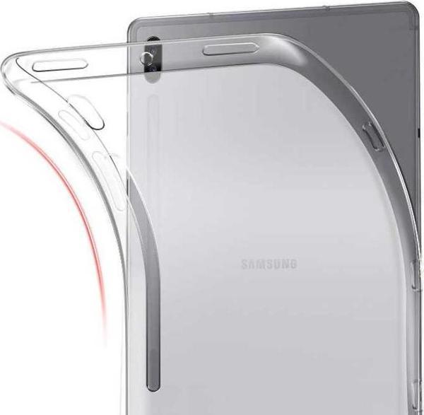 Samsung Galaxy Tab S8 Kılıf Şeffaf Yumuşak Süper Lüx Esnek Renksiz Silikon Kapak  - Image 1