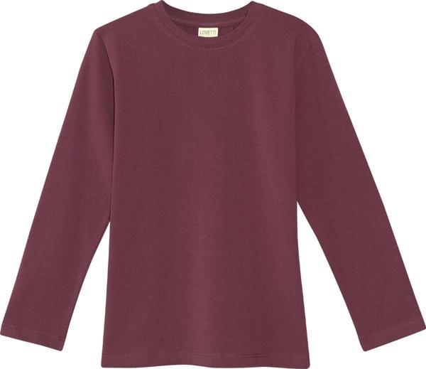 Vişne Çürüğü Basic Unisex Çocuk Mevsimlik Sıfır Yaka Uzun Kollu Tişört - Image 1