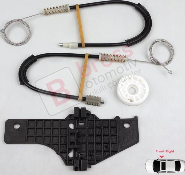 Peugeot 307 3A/C 3E 3H 2001-2008 4/5 Kapı 9634456880 İçin Ön Sağ Kapı Cam Kriko Tamir Seti - Image 1