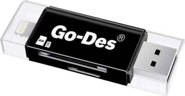 Go-Des Gd-dk102 Lightning & Micro Usb Veri Aktarımı Sd & Micro Sd Kart Okuyucu - Image 1