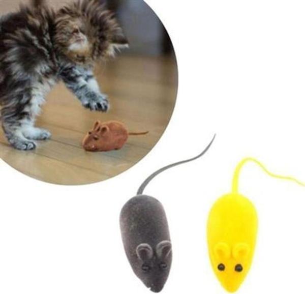 2li Evcil Hayvan Eğitim Sevimli Elastik Kedi Fare Yakalama İnteraktif Sesli Eğitim Oyuncağı - Image 1