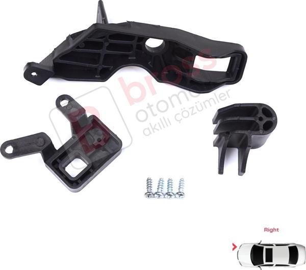 Citroen C Elysee DD 2017-2024﻿ Makyajlı Kasa 9817297880 İçin Sağ Ön Far Ayak Tamir Seti - Image 1