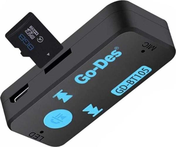 Go-Des GD-BT105 Bluetooth Reciever Mikrofonlu Tak & Çalıştır 3.5 mm Kablosuz Ses Alıcısı - Image 1