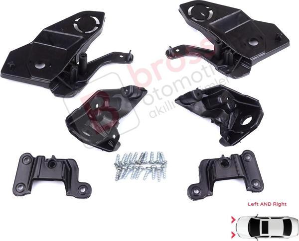 Peugeot 208 e-208 MK2 P21 2008 e-2008 MK2 P24 2019-On İçin Sağ Sol Ön Far Ayak Tamir Seti - Image 1