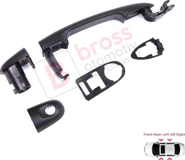 Renault Kangoo FW KW 2007-2021 Nissan NV250 Mercedes Citan W415 için Ön veya Arka Dış Kapı Açma Kolu - Image 1