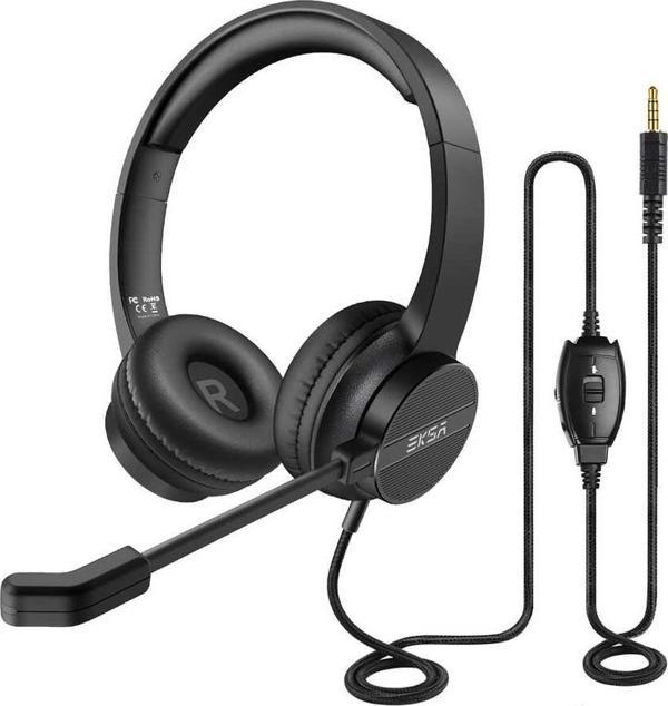 Eksa H12 3.5 mm Kablolu Kulaküstü Mikrofonlu Kulaklık Kumandalı Akıllı ENC - Image 1