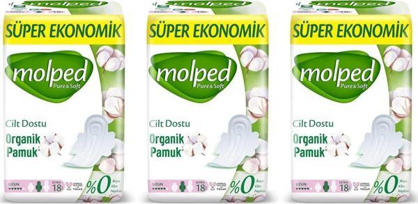 Molped Pure & Soft Uzun Süper Ekonomik Ped 18 Li x 3 Adet - Image 1
