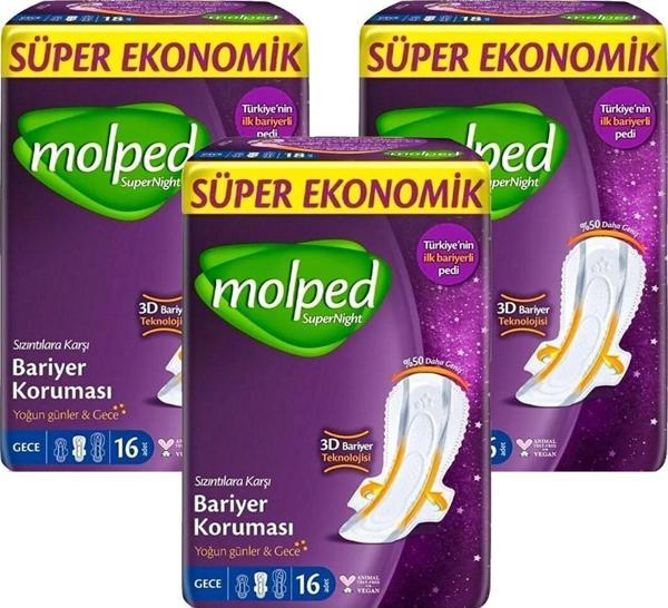 Molped Supernight Gece Bariyer Koruması 16 lı Gece x 3 Adet - Image 1