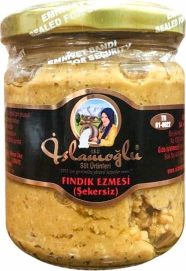 İslamoğlu Şekersiz Parçacıklı Fındık Ezmesi - 180 gr - Image 1