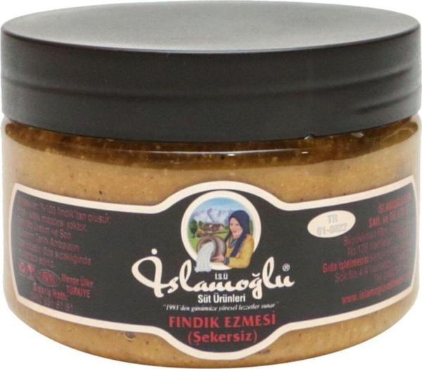 İslamoğlu Şekersiz Parçacıklı Fındık Ezmesi - 300 Gr - Image 1
