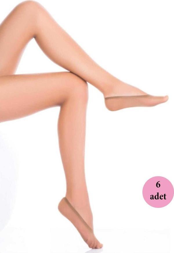 Mbb E-Ticaret 6 Adet Microfiber Suba Kadın Babet Çorap Ten 57 - Image 1