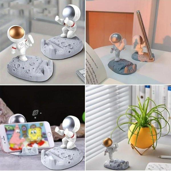 Mini Astronot Model Telefon ve Tablet Tutucu Standı - Image 1