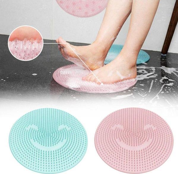 Silikon Fırçalı Banyo Masaj Matı ve Ayaklar için Topuk Masaj Paspası - Image 1