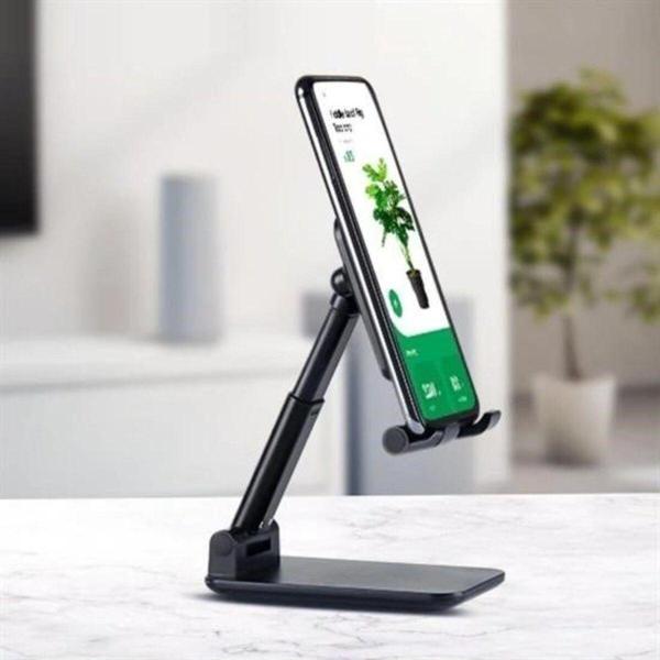 Siyah Aynalı Cep Telefonu Sabitleyici Stand Katlanabilir Ayarlanabilir Telefon Standı - Image 1