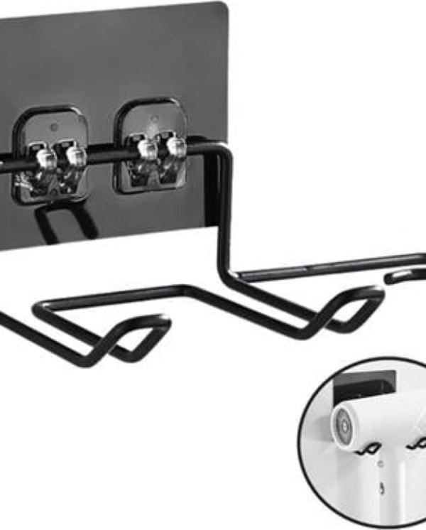 Store Fön Makine Askısı Siyah Yapışkanlı Fön Makine Tutucu - Image 1