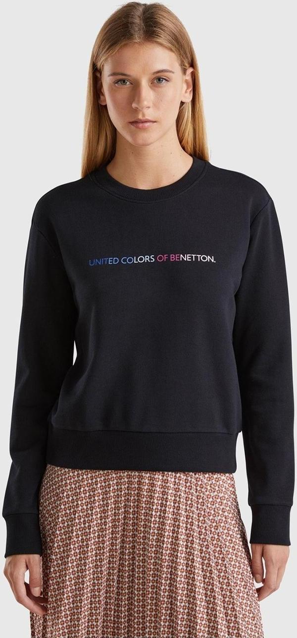 Benetton-W  Kadın Siyah Sweatshırt - Image 1