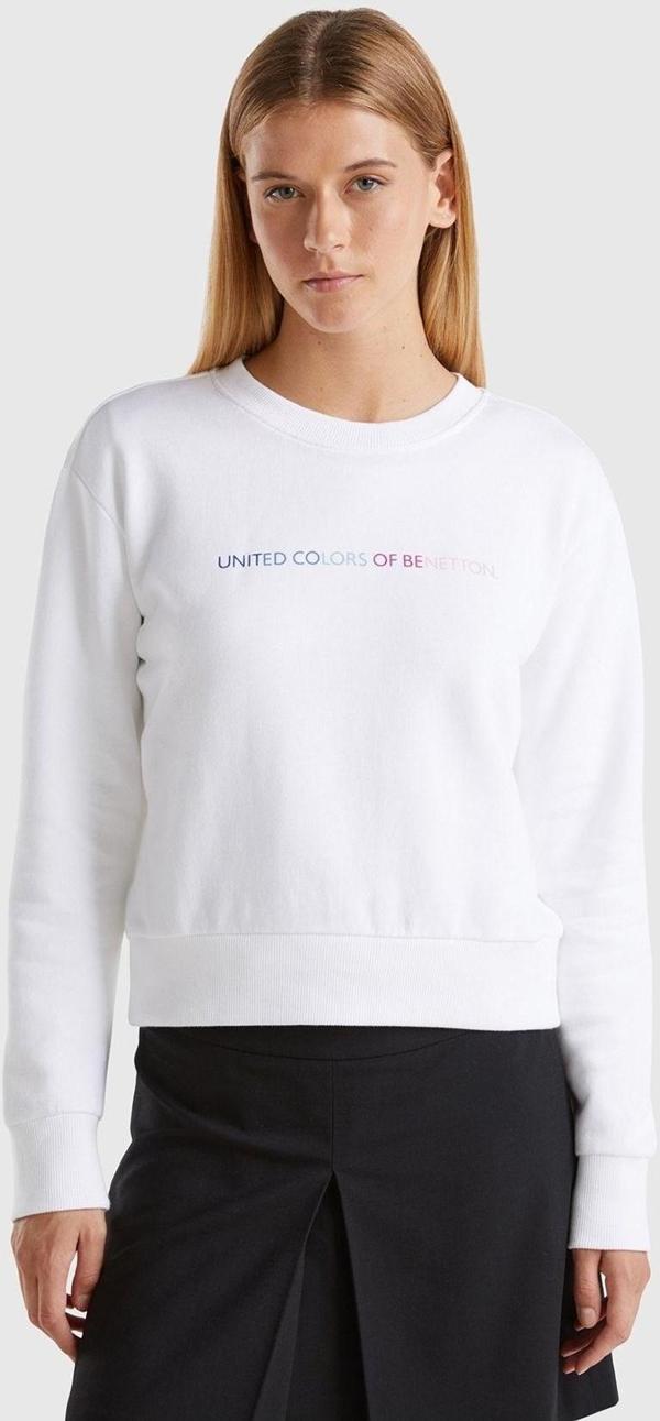 Benetton-W Kadın Beyaz Sweatshırt - Image 1
