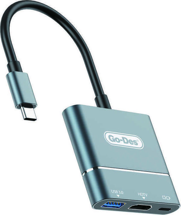 Go-Des GD-6827 Type-C to HDTV Ses ve Görüntü Aktarıcı Adaptör 4K Görüntü Desteği - Image 1