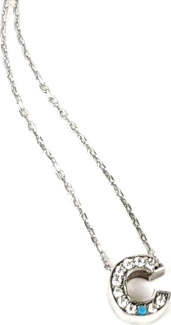 Ç harfi gümüş minimal kolye  - Image 1