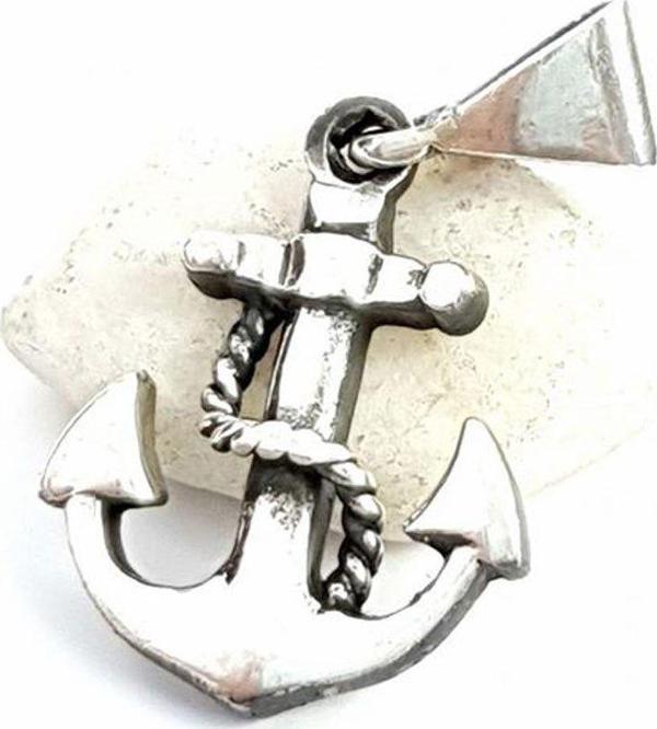 Çapa Figürlü Gümüş Kolye ucu - Image 1