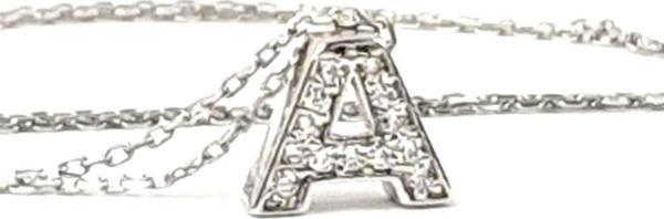 A harfi gümüş minimal kolye - Image 1