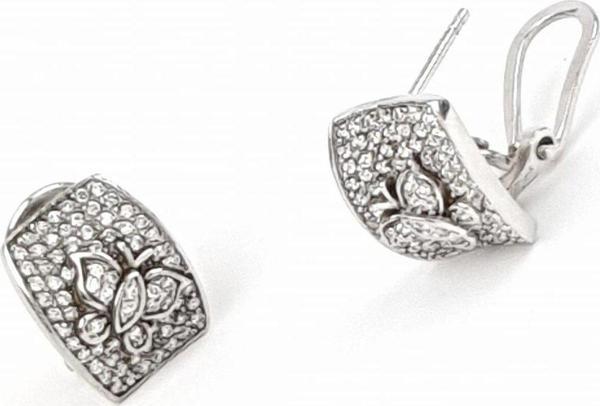 Kelebek figürlü gümüş küpe  - Image 1