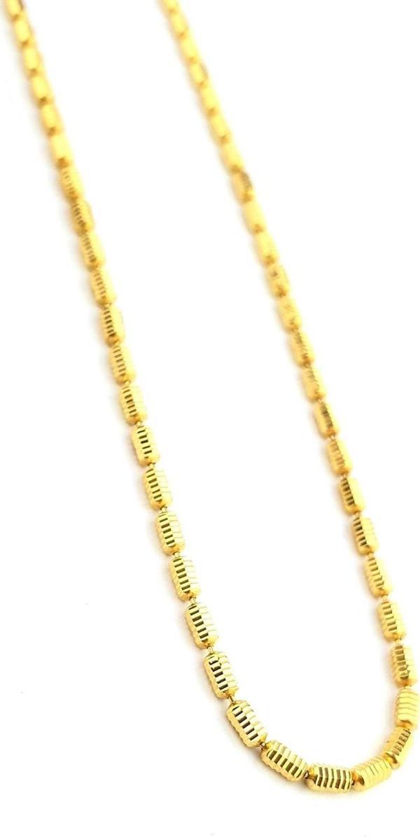 İtalyan 925ayar Gümüş Üzerine Altın Kaplama Kendinden Işıltılı Zincir Kolye   - Image 1