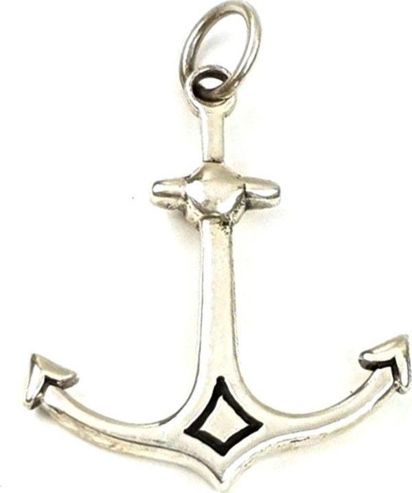 Gümüş Çapa Figürlü gümüş erkek kolye ucu  - Image 1