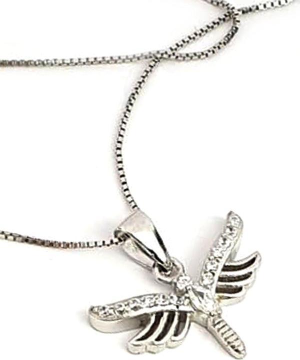 Minimal zirkon taşlı gümüş modern yusufçuk kolye - Image 1