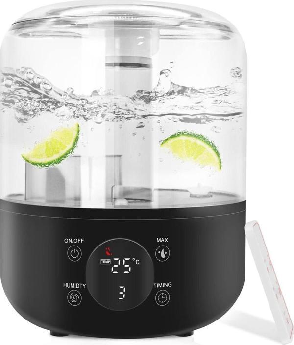 Robeve J001 Touch 4 Litre Ultrasonik Hava Nemlendirici Buhar Makinesi Dijital Nem Ölçerli Termometre - Image 1