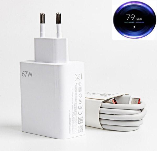 Robeve Xiaomi Ve Tüm Telefonlarla Uyumlu 67W Turbo Şarj Aleti Şarj Cihazı Kablo Adaptör Set Hızlı Şarj - Image 1