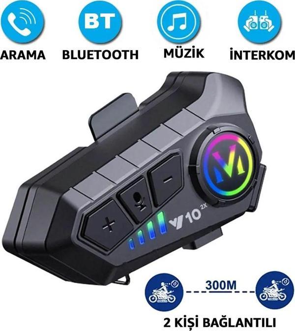 Robeve Y10-2X Bluetooth Kask İntercom Kask İnterkom 2 Kişi Bağlantılı Kask İntercom Motorsiklet İntercom - Image 1