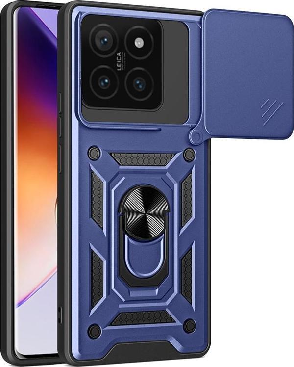Xiaomi 14T Pro  Kılıf Magnetik Standlı Kamera Korumalı Sürgülü Vega Tank Kapak - Image 1