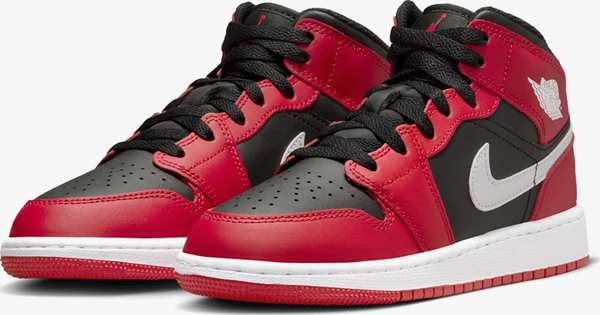 Air Jordan 1 Mid 'Gym Red Black White' (GS) DQ8423-061 - Image 1