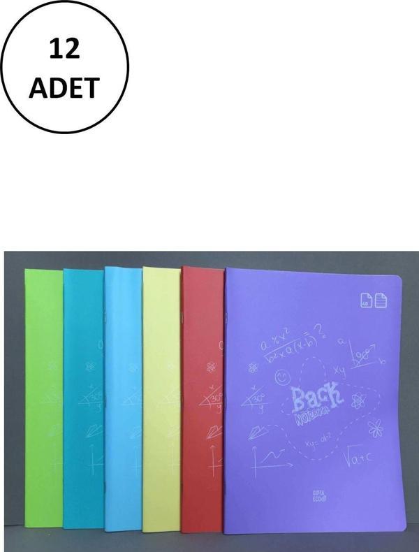 Mbb E-Ticaret Gıpta Defter Eco Back A5 80 Yaprak Pp Kapak 12 Adet - Image 1