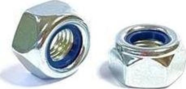 Akdeniz M10*1,25 DIN 985 6.CL Fiberli Galvanizli Somun 40 Adet - Image 1