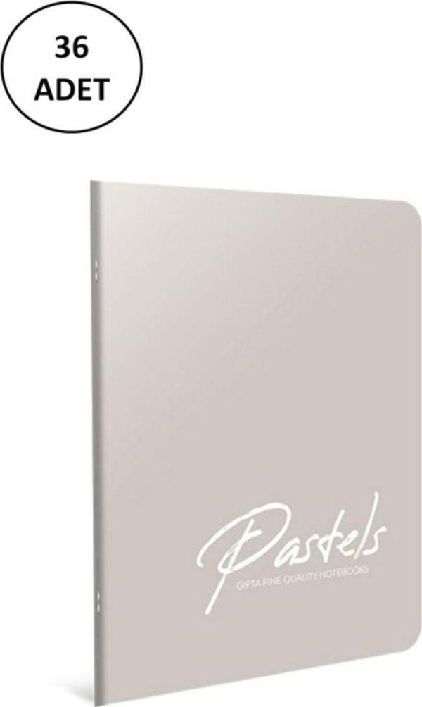 Mbb E-Ticaret Gıpta A6 Pastels Tel Dikişli Plastik Kapak Defter 80 Yaprak Çizgili 36 Adet - Image 1